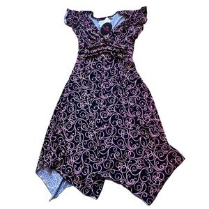 Volume One Pink and Black Patterned Dress